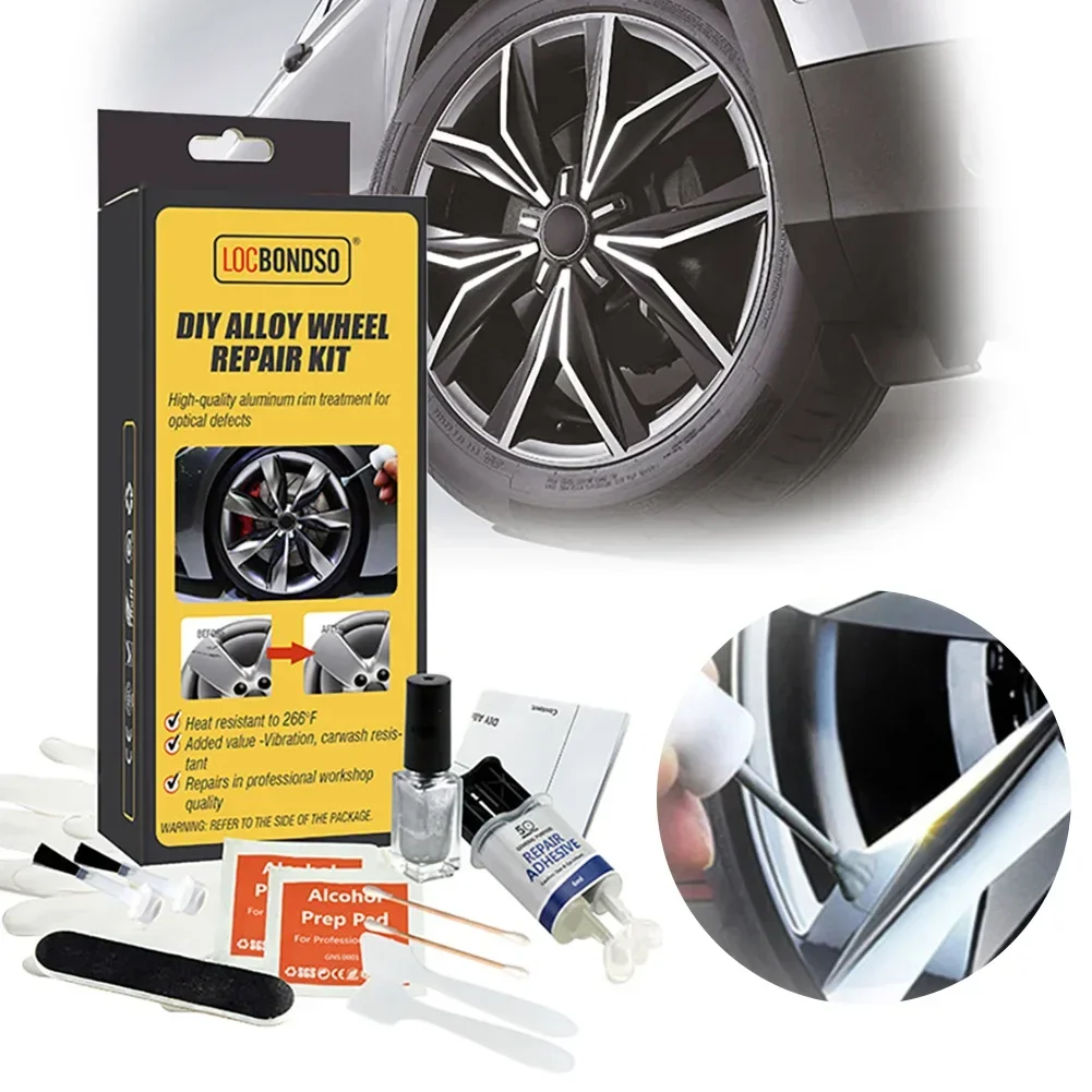 Wheel Repair Kit Aluminum Alloy Car Washable Auto Wheel Rims Repair Tool Set Dent Scratch Restore Rim care Accessories