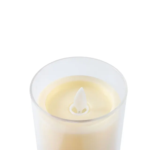 Bougies à mèche mobile rechargeables sans flamme, 1 pièce, avec télécommande et tasse, bougies à pilier décoratives en plastique pour minuterie de danse de mariage 3