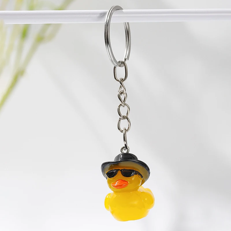 Llavero De Pato Amarillo Con Flor Roja De Acero Inoxidable | 2 Unidades, Diseño De Dibujos Animados Llaveros Divertidos Llavero De Pato Amarillo Con Flor Roja De Acero Inoxidable | 2 Unidades, Diseño De Dibujos Animados Llaveros Divertidos