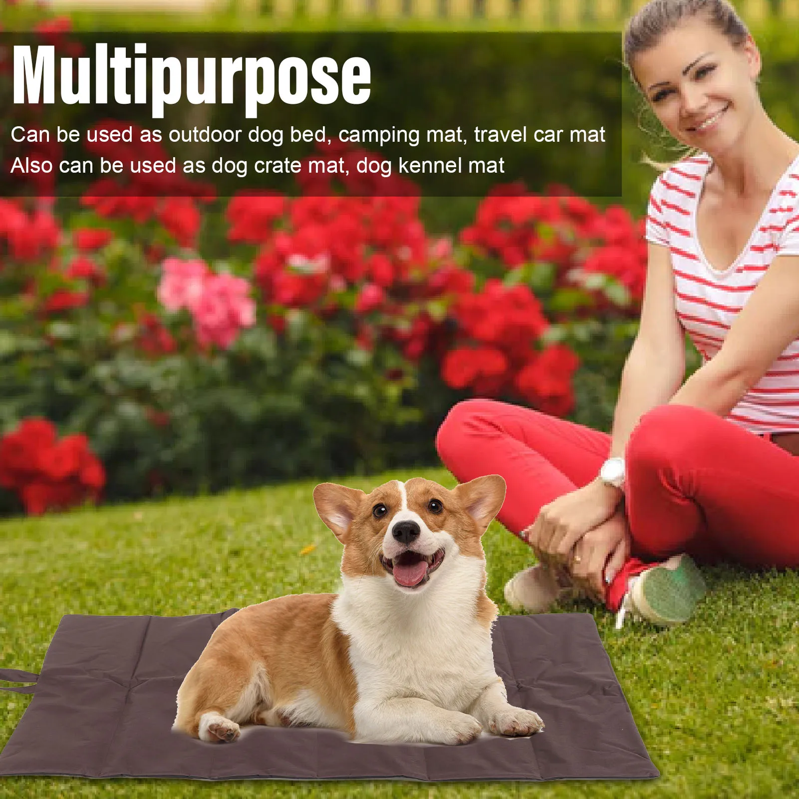 Portable Pet Mat Waterproof Warm Foldable Washable Outdoor Dog Sleeping