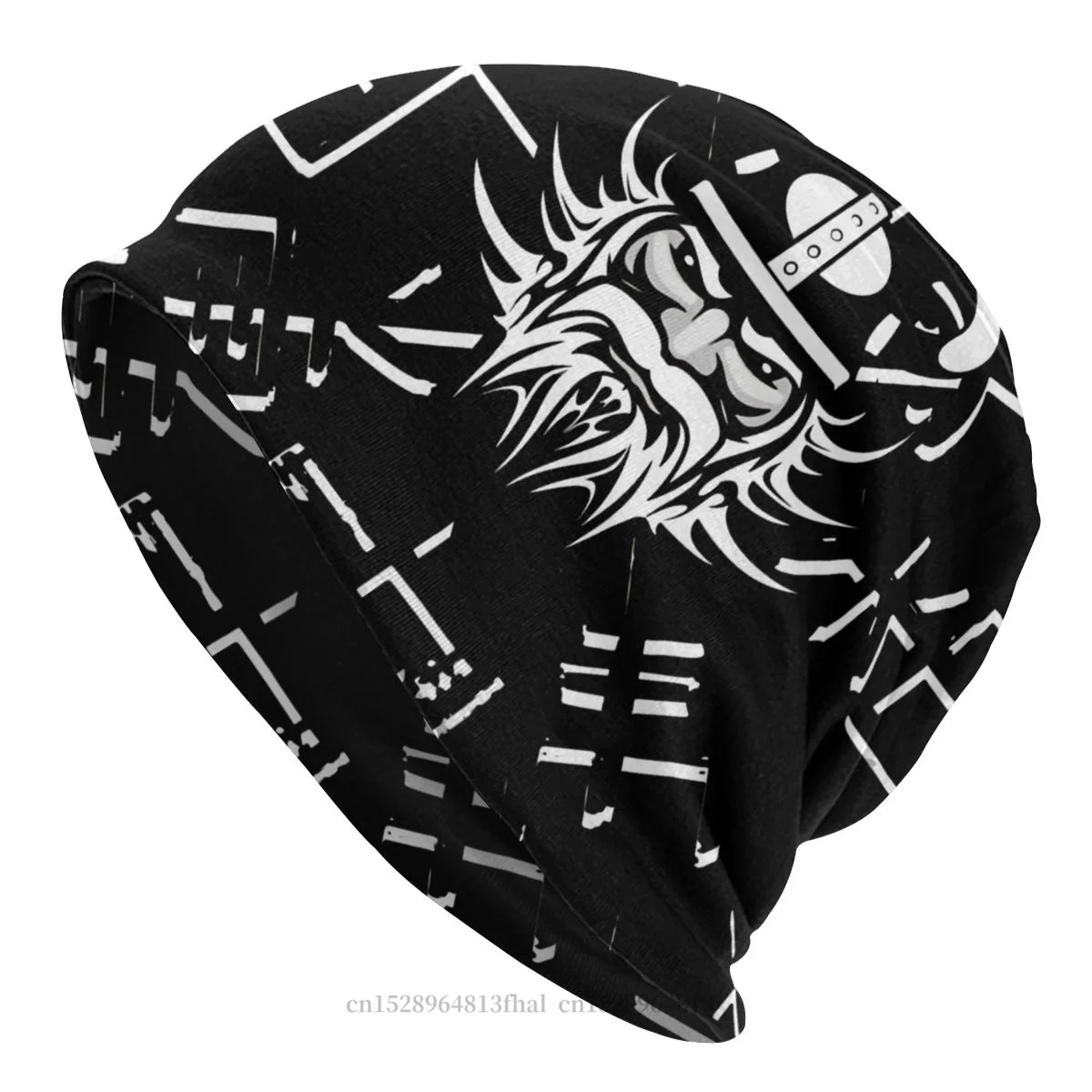 

Bonnet Hats Viking Art Men Women's Skullies Beanies Hat Odin Winter Warm Cap Street Caps
