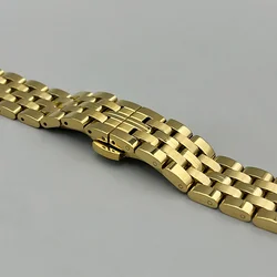 Premium Solid Stainless Steel Metal Watch Band Strap Bracelet - 22mm (Gold)
