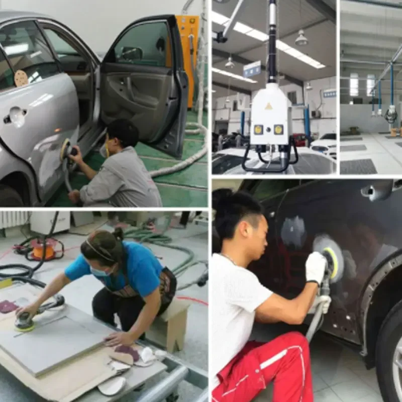 3 inch 75mm Eccentric Pneumatic Sandpaper Grinding Machine Air Polisher Dry Type Wind Car Waxing Combo Set