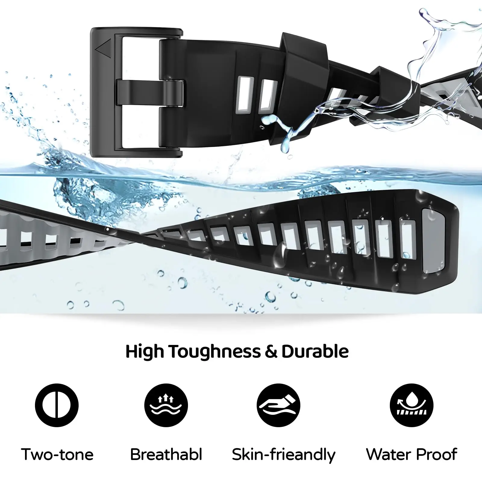 Premium Silicone QuickFit Watch Band - Durable & Versatile Strap Bracelet