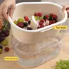 Fruit Solution Efficient Fruit Vegetable Washer with Large Capacity Spinner Bowl Detachable Brush Drain Basket for Easy Cleaning 2