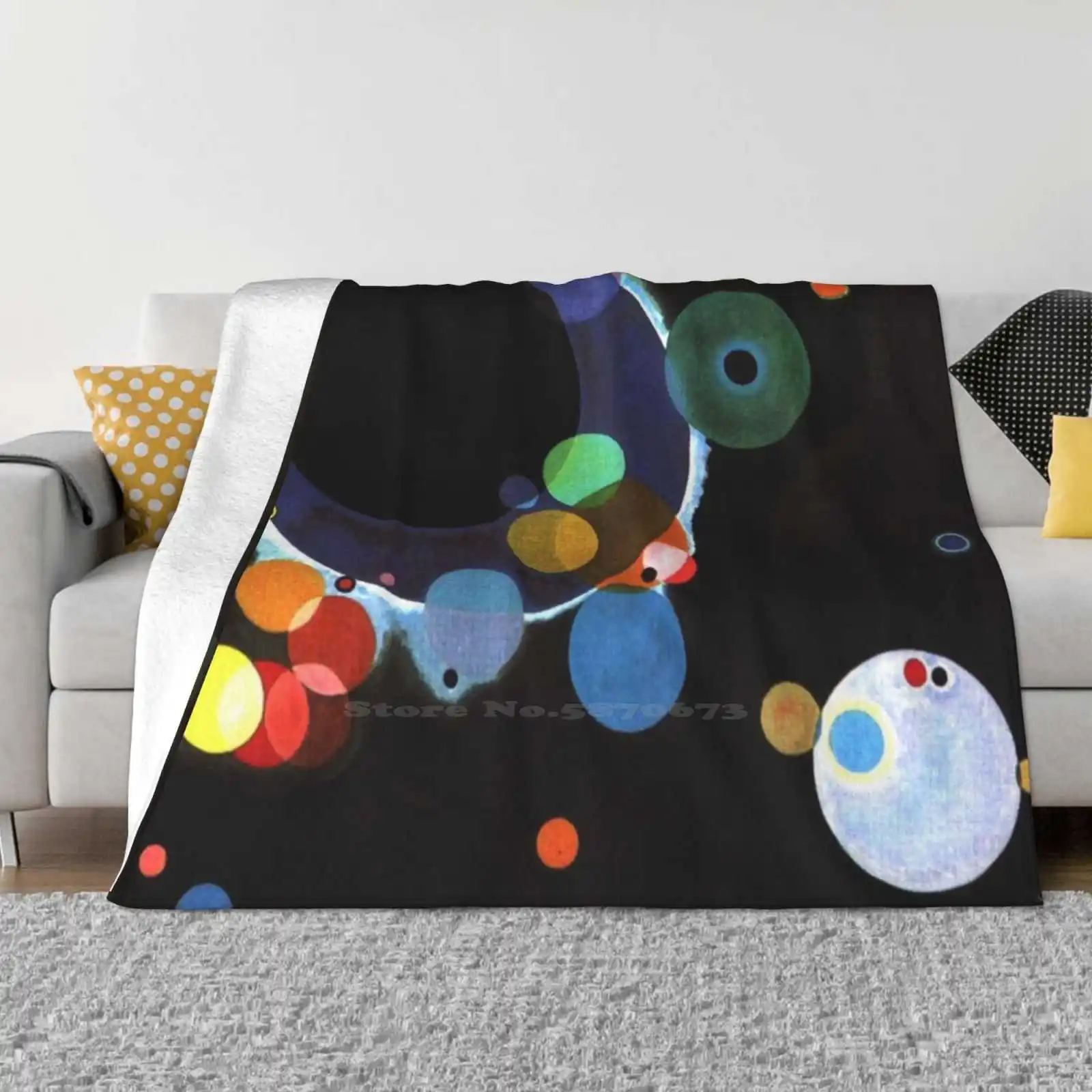 

Kandinsky-Several Circles , Famous Abstract Artwork Soft Warm Throw Blanket Wassily Kandinsky Abstract Art Several Circles