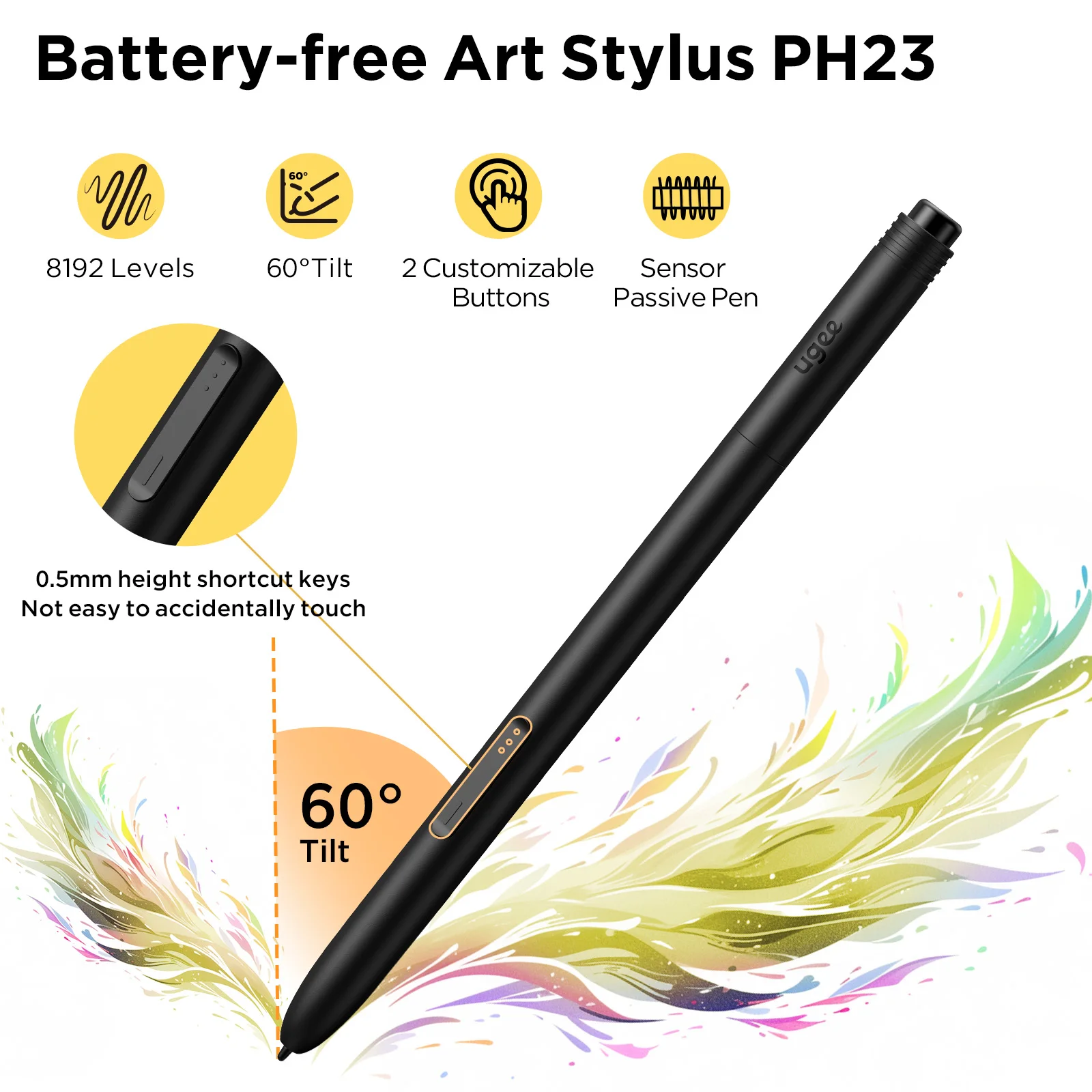 Tablet de Desenho Tabela Gráfica 10 Digital Pen Board Bloco de Escrita para Android Janelas Crianças Design Profissional Ugee-m808 - Imagem 3