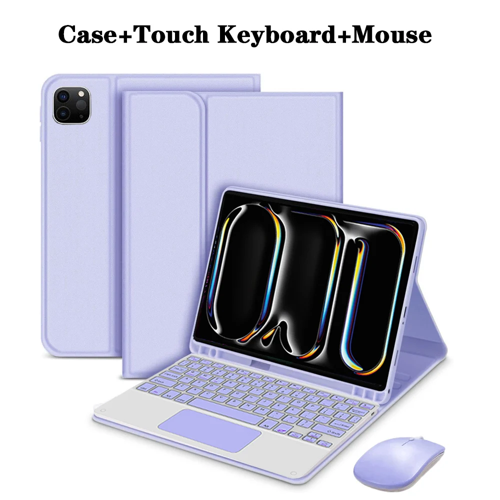 Enhanced Keyboard Case with Detachable Magnetic Cover and Integrated Pencil Holder