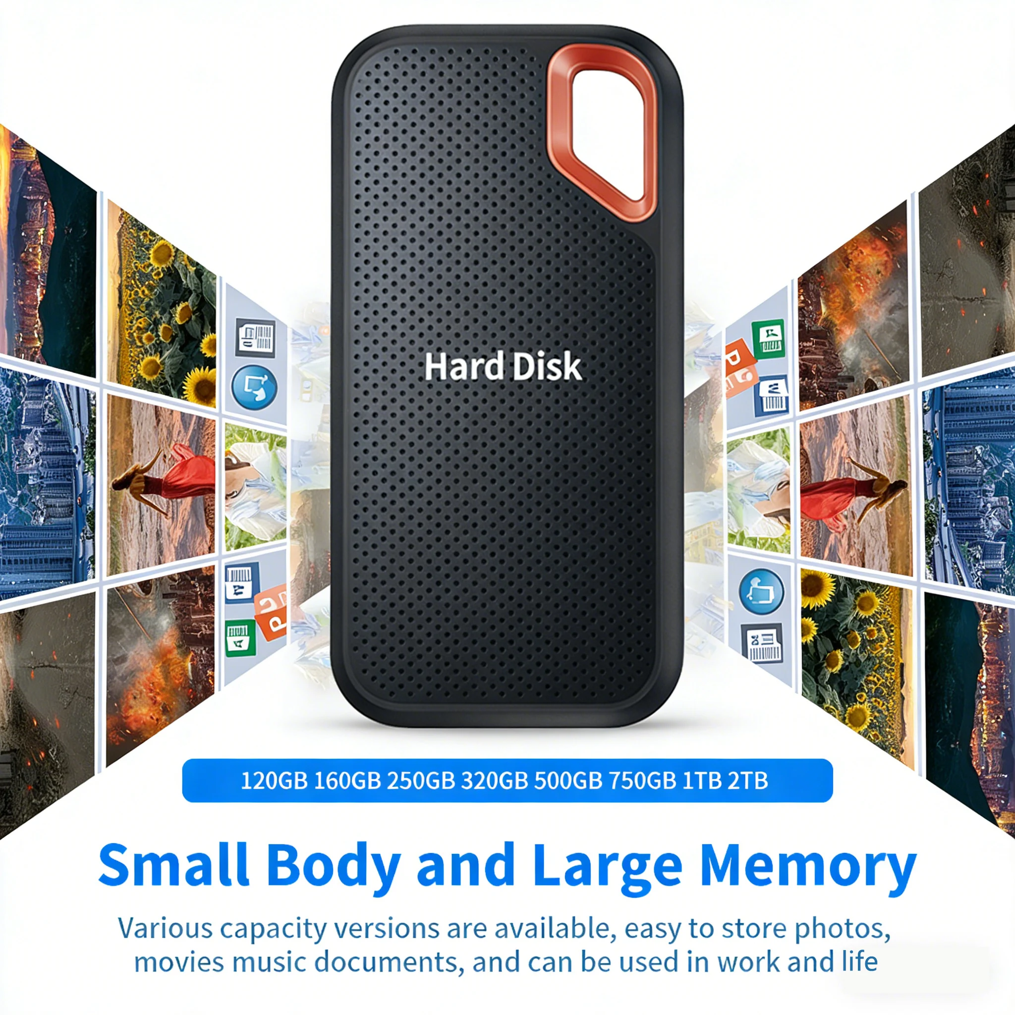 Mass Storage External SSD 4TB 8TB 16TB Portable Solid State Disk High Speed Hard Drive Suitable for all devices - 3