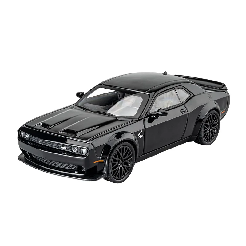 

1:32 Dodge Challenger SRT Hellcat Alloy Muscle Car Model Sound and Light Children's Toy Birthday gift