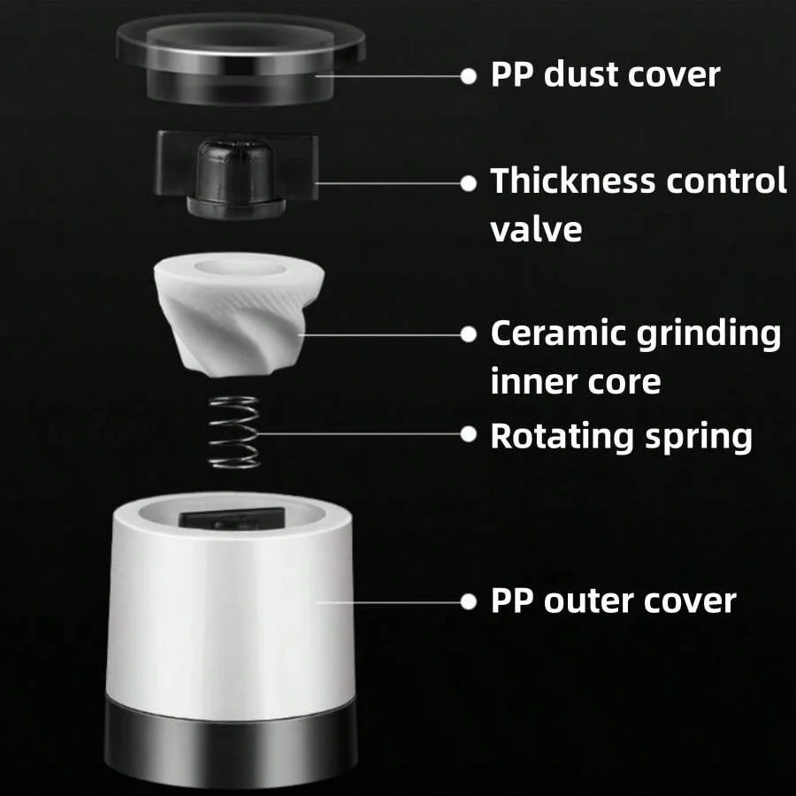 1pc Pepper Grinder Household Manual Pepper Powder Grinder Bottle Kitchen Black Grain Seasoning Bottle