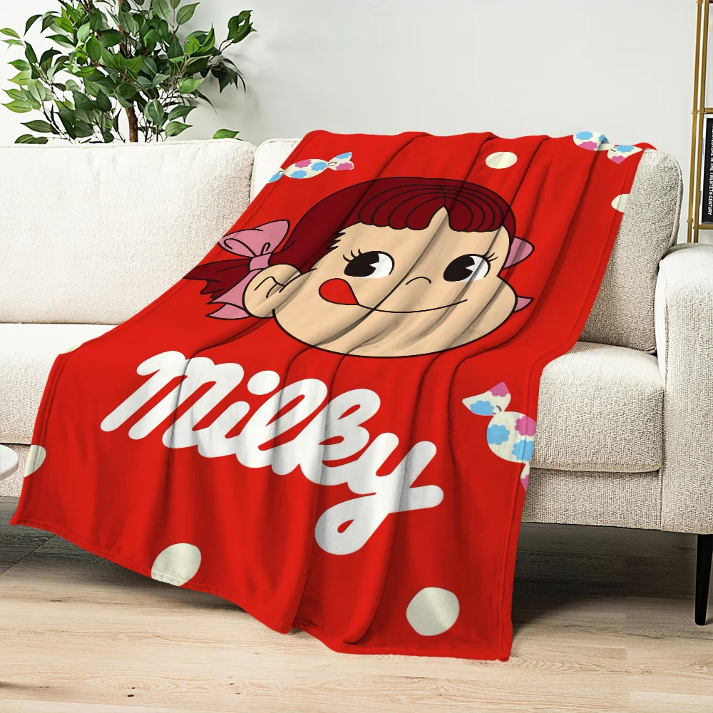 Cute Fujiya P-Peko Chan Blanket Skin friendly comfort warm soft plush blanket suitable sofa living room office bedroom 5