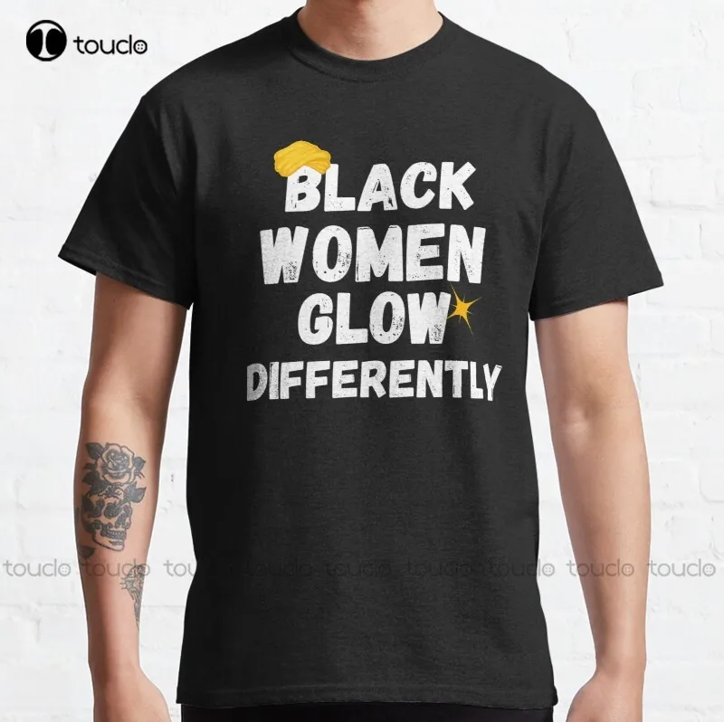 

New Black Glow Differently 8 Classic T-Shirt Beach Shirts For Women Cotton Unisex Tee Shirt Fashion Funny Harajuku Streetwear