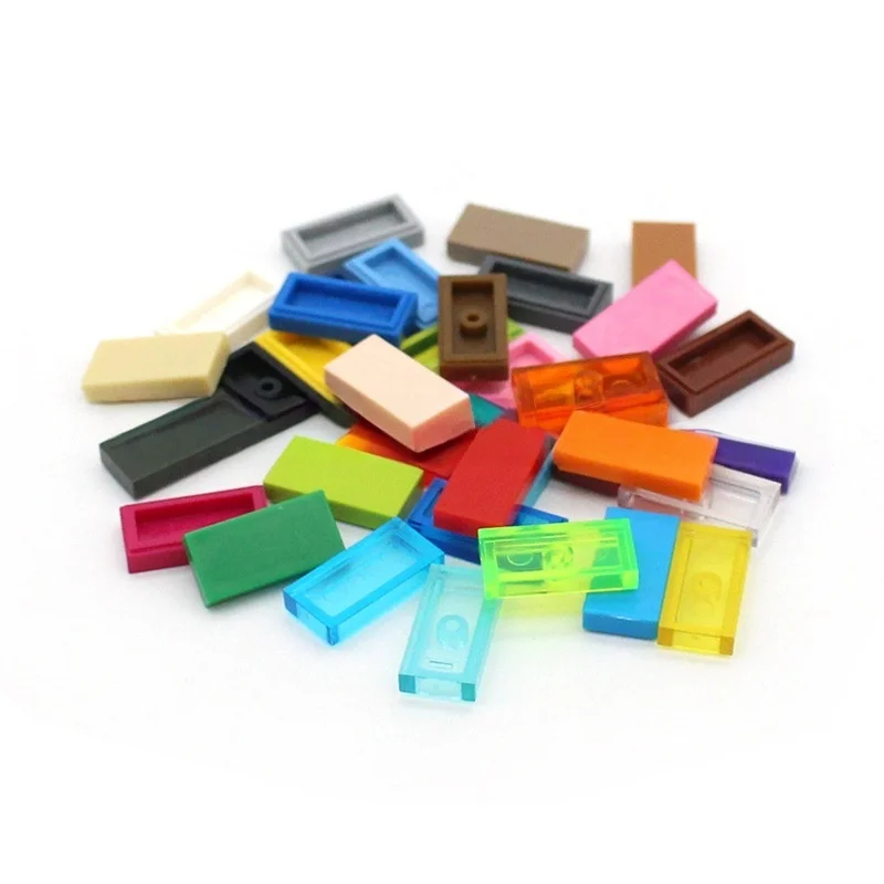 200PCS Building Blocks 1x2 Tile Building Blocks Bulk Accessories Brick 3069 MOC Bricks Floor Parts DIY Learning Toys Mass Pack for Kids 30070
