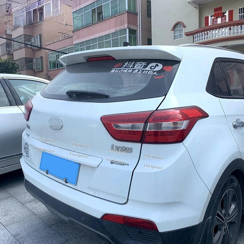 For Hyundai Creta IX25 Roof Spoiler 2015 2016 2017 ABS Plastic Unpainted Color Rear Trunk Lip Wing Car Accessories