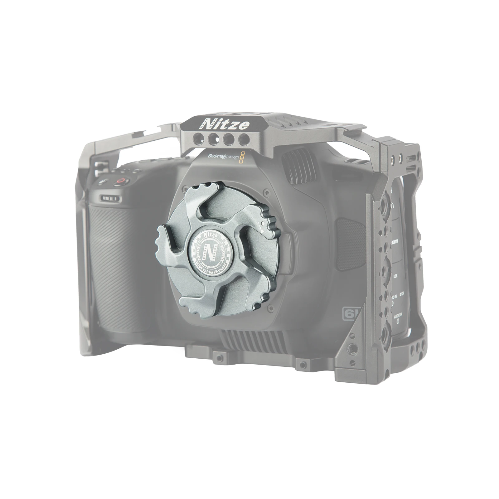 Tappo Del Corpo Della Fotocamera In Lega Di Alluminio Nitze Per Canon C200 C500 90D 4000D T100 Sl3 Markiii Bmpcc 6K Ef Mount (Grigio)