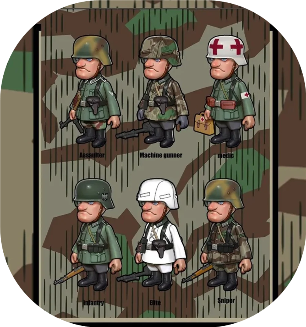 Hot Sales Mini Toys Model WWII Series German Q Version