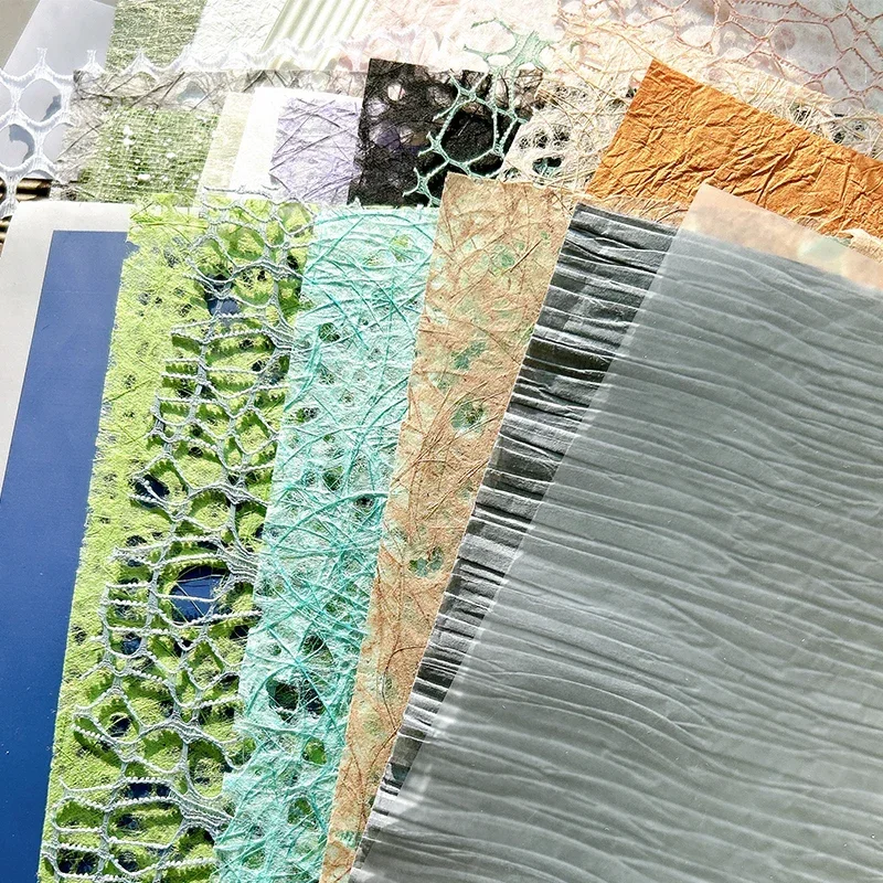 

10Sheets Material Paper Background Paper Handbook Supplies Notebooks Mix Decorative DIY Handmade Package 20*14CM