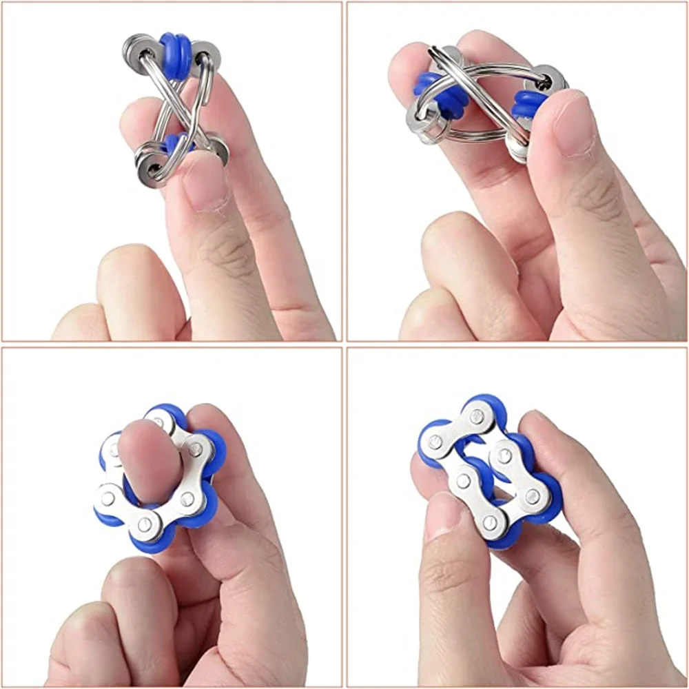 

5Pcs Flippy Roller Chain Fidget Bike Chain Reducer Fidget Toys Set Hand Toy for Autism Stress Anxiety Relief Freeshipping