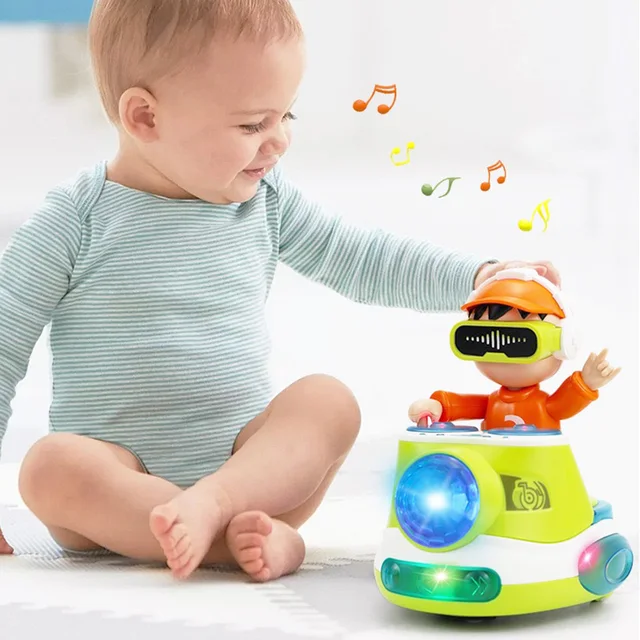 Toddler DJ Car Electronic DJ Bouncin with Music Lights Bouncing Action Swing Dancing Learning Interactive Toy for Kid Gift 4