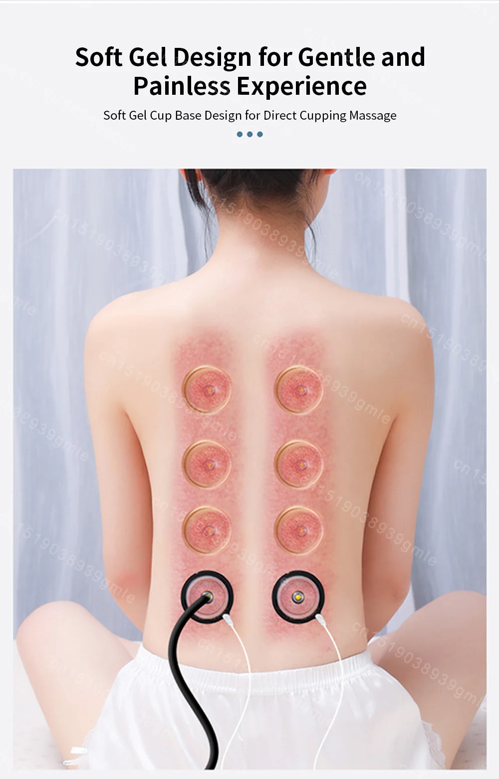 Description Picture 3 of item12Pieces Suction Cups Massage Vacuum Cupping Set Therapy Cans Chinese Acupoint Care Cellulite Suction Cups For Body Massage Set