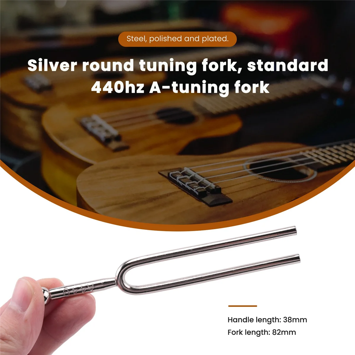 440Hz A Tone Stainless Steel Tuning Fork Tuner Tunning Musical Instrument Gift 6