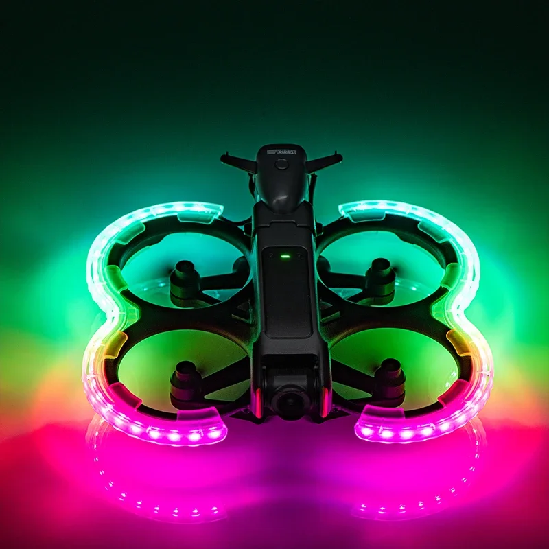 Drone Accessories Avata 2 LED Propeller Guard Protective Bumper Luminous Light Anti-collision Ring for DJI Avata 2