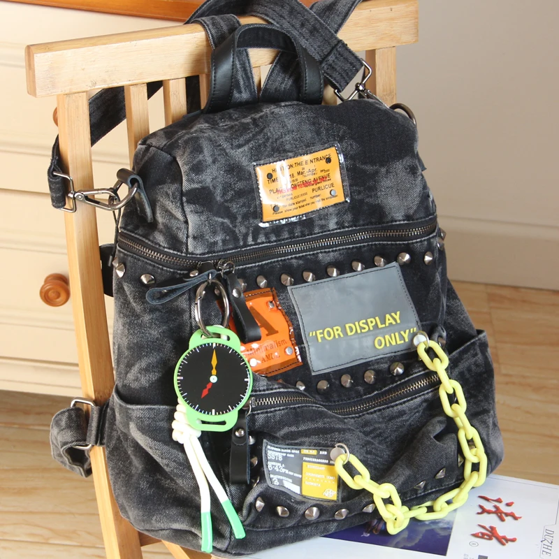 

iPinee Denim Backpack Fashion Women School Backpack Teenger Girl School Bags Female Mochila Bagpack