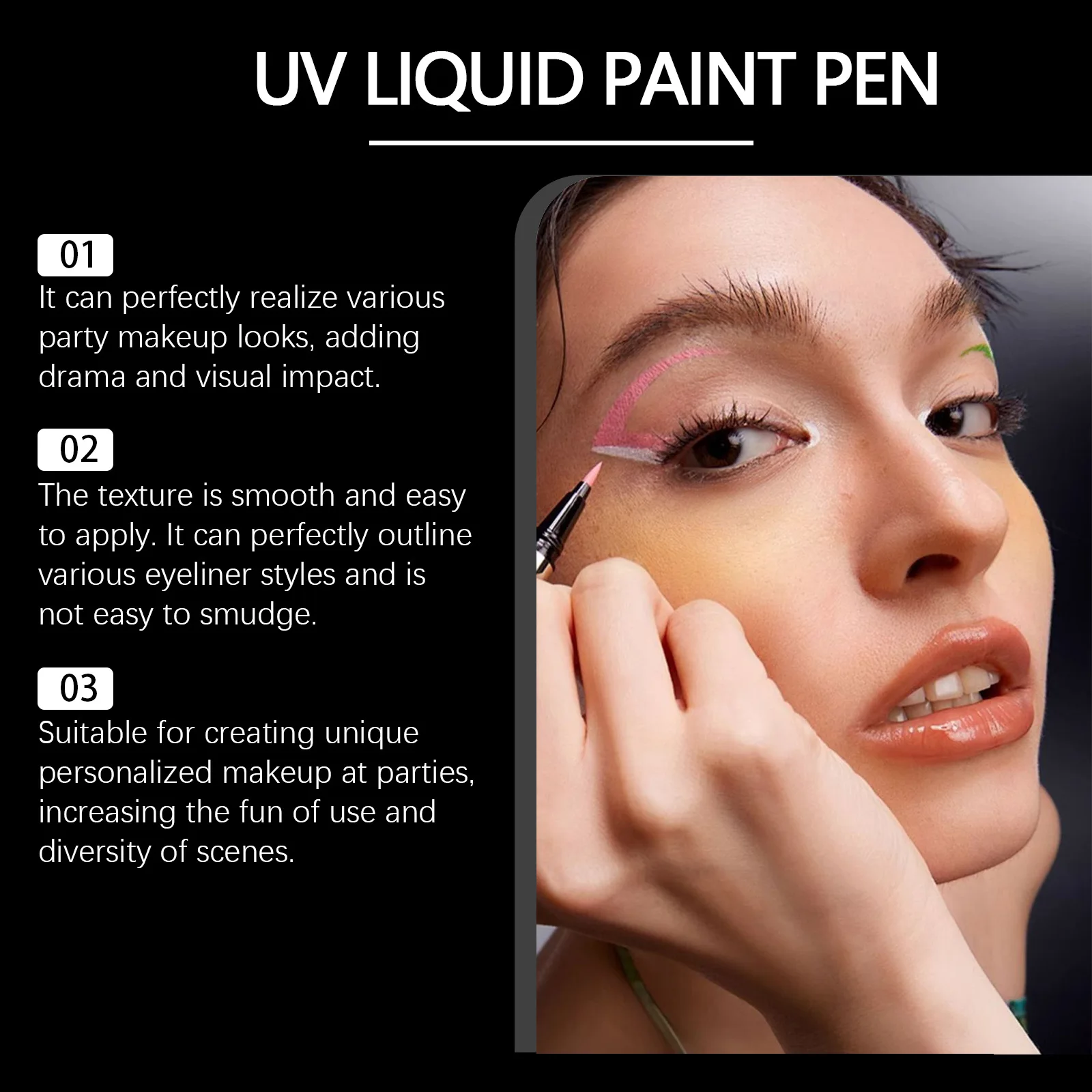 8 Color Uv Neon Liquid Eyeliner Waterproof Long-lasting Makeup_voghion.com