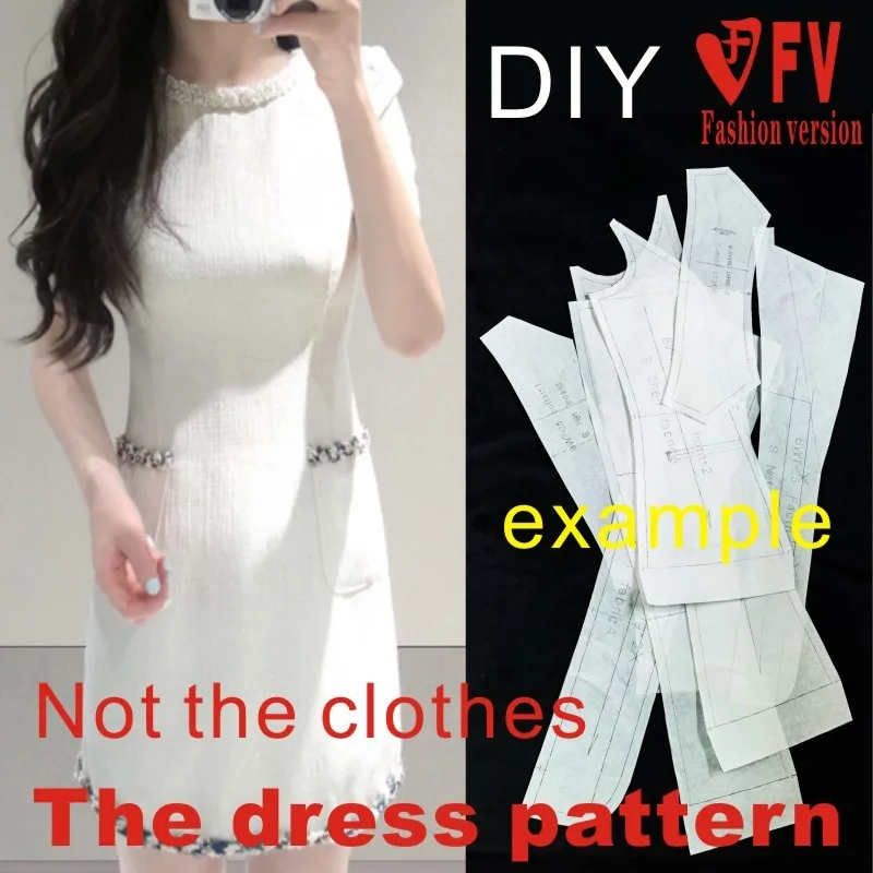 Dresses Sewing Pattern Template Cutting drawing Clothing DIY ((Not selling clothes)) BLQ-187