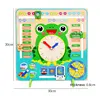 Kids Wooden Montessori Toys Weather Season Calendar Clock Time Cognition Preschool English Education Teaching Toys For Kids Gift 6