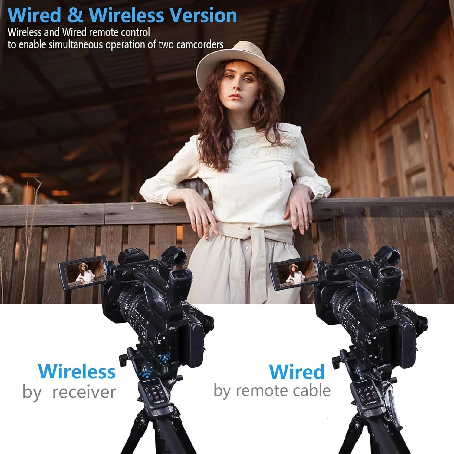 AODELAN Updated ZC-3 Wireless Camcorder LANC Camera Remote