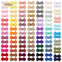 Bébé arcs 100 pièces 1.2 ''ruban cheveux arcs Clips pour bébé filles couleur bonbon nœud papillon épingles à cheveux chapeaux tout-petits cheveux accessoires 6