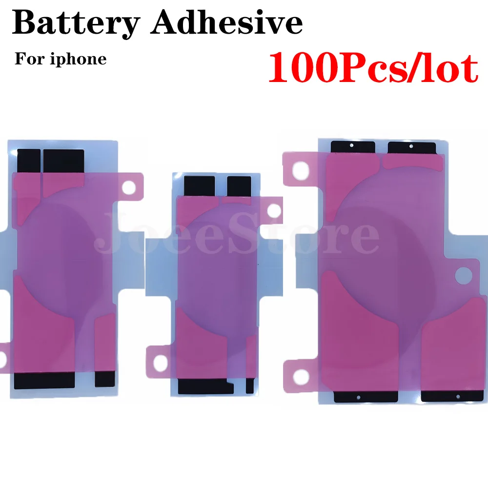 100pcs 배터리 접착 스티커 iPhone 15 14 13 12 11 X XS XR 6 6S 7 8 Pro Max Plus 미니 3M 이중 테이프 당겨 여행 접착제 부품