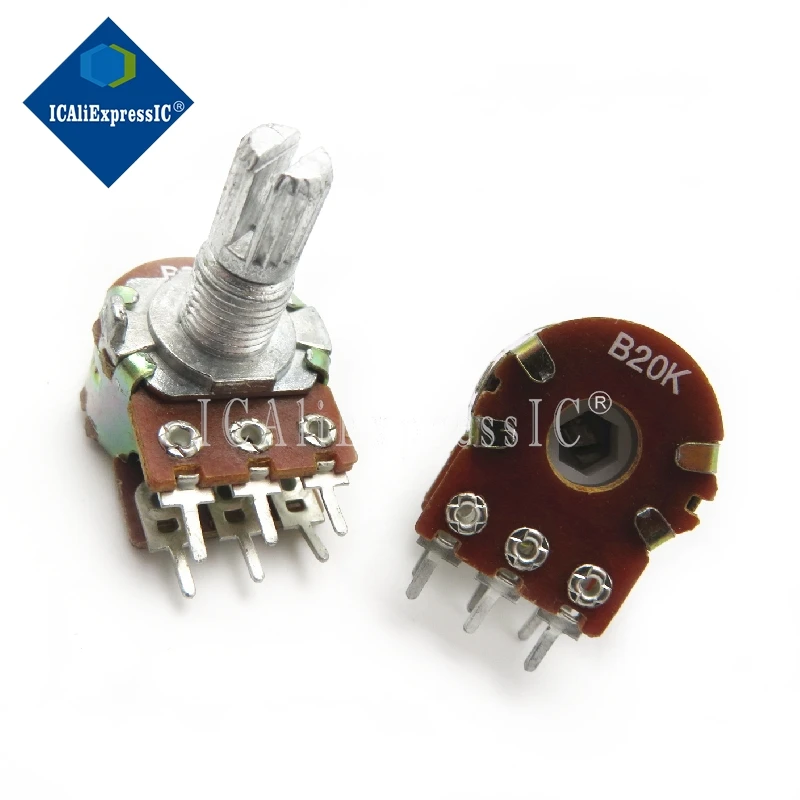 6Pin Shaft WH148 Potentiometer 5pcs/lot multiturn potentiometer linear potentiometer rotary potentiometer potentiometer kit trimmer potentiometer