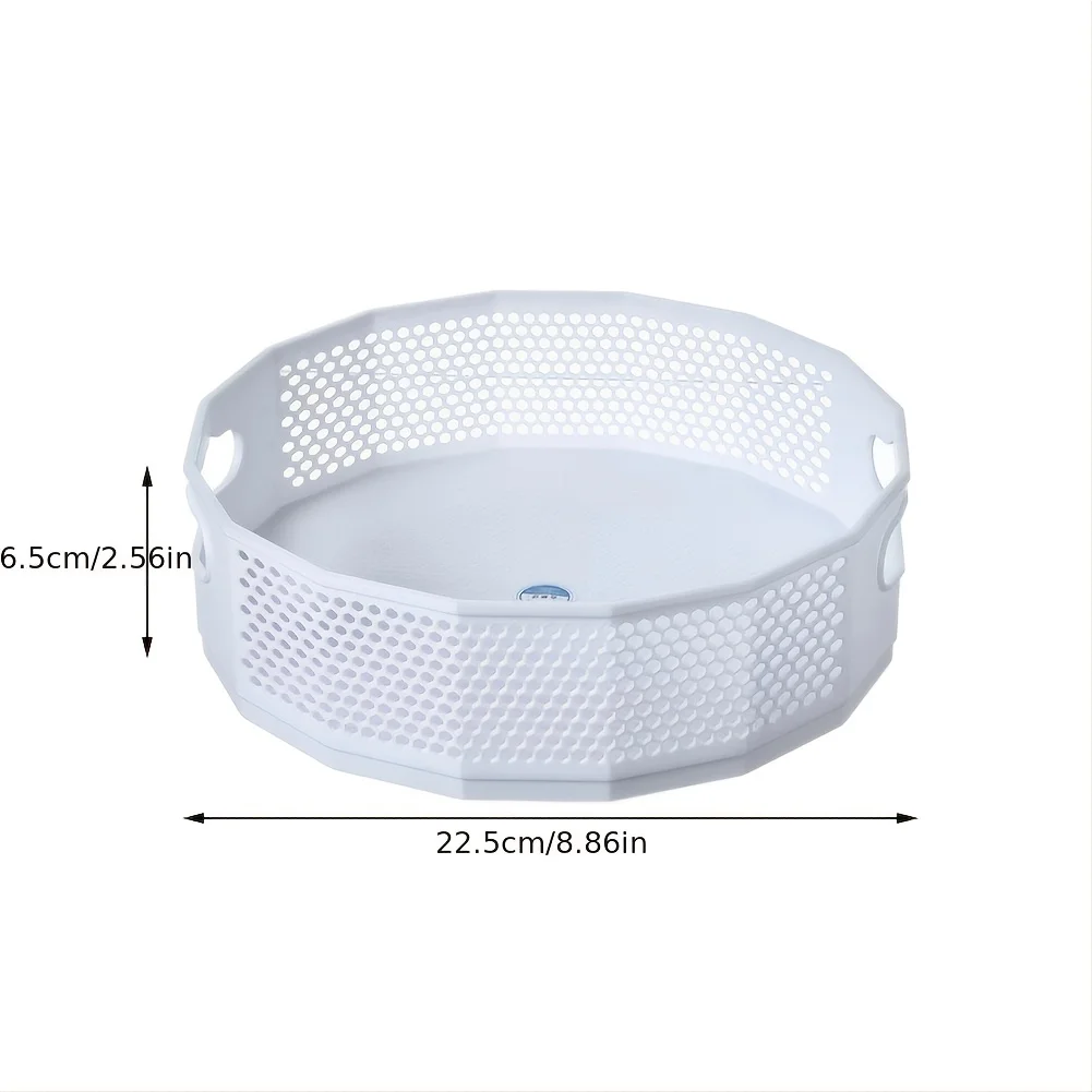 360 Degrees Rotating Plastic Storage Rack Bathroom Toiletries Storage Rack Kitchen Edibles Oil Seasoning Bottle Storage Tray 3