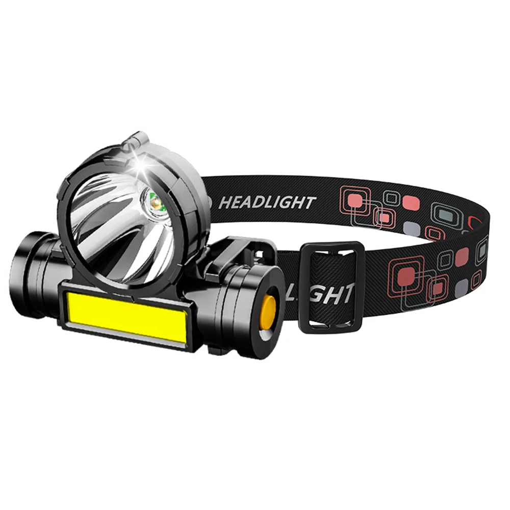 

Portable Mini Powerful LED Headlamp COB Rechargeable Head-mounted Flashlight Hunting Headlight Waterproof Head Torch