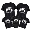 Player 1/2/3/4 Funny Father Daughter Son Family Look Shirt Cotton Short Sleeve Tee For Daddy Baby Romper Family Matching Clothes 1