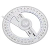 1PCS Round Ruler Patchwork Ruler 360 Degree Pointer Protractor Ruler Angle Finder Swing Arm For School Office Supplies Plastic 3