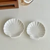 Creative Shell Shaped Ceramic Plate Jewelry Display Storage Trays Candle Plate Holder Household Home Table Decor Photo Props 4