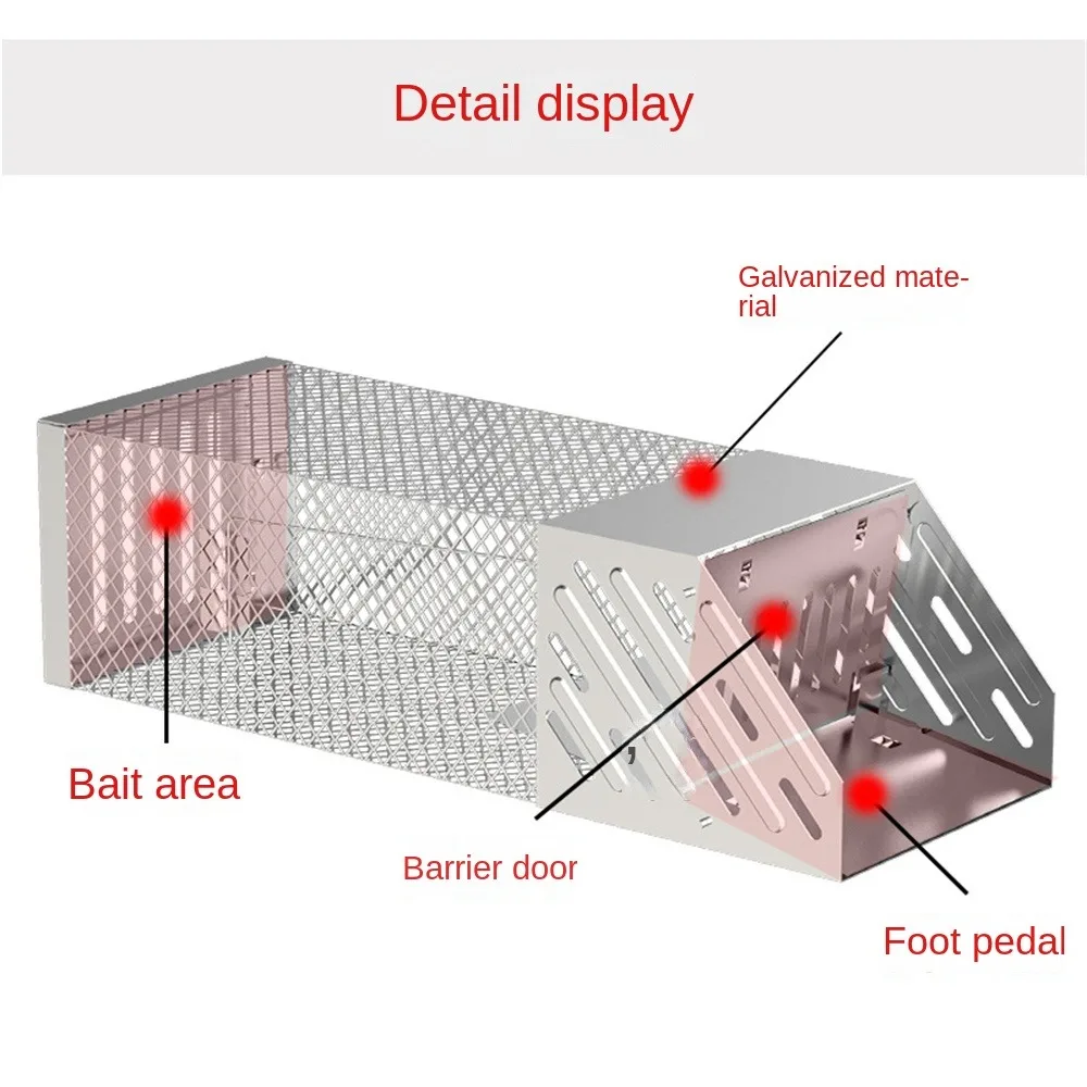 

Live Mouse Trap Metal Pest Repeller Safety Mouse Cage Self-locking Household Mouse Catcher Pest Control Products Iron Net