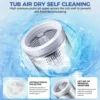 Portable Washing Machine, 17.8Lbs Capacity Full-Automatic Portable Washer, 2.4Cu.ft Washer and Dryer Combo with Drain Pump, 10 P 5