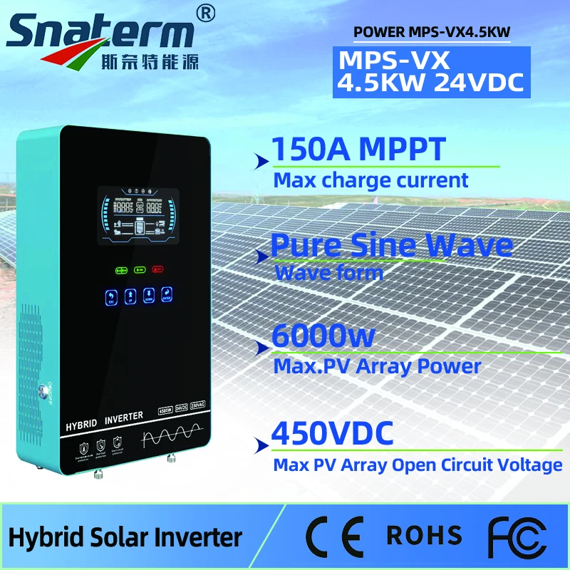 MPSVX45KWMPPTSolarHybridPowerInverter24VDC230VACPureSine