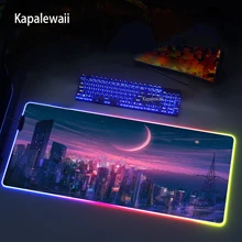 

Sailor Moon Landscape RGB Mouse Pad Computer Mousepad Gamer Mausepad Large Mouse Mat Mouse Pad XXL Backlit Desk Play Mat Pads