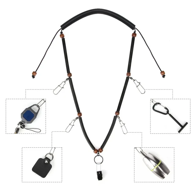 Adjustable Length Fly Fishing Cord Necklace Rope Fishing Tools