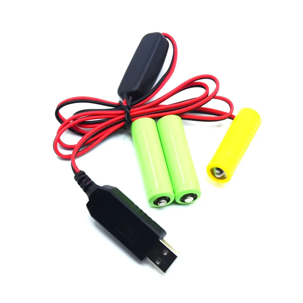 4.5V Usb Power Dummy Fake Aa Battery Case Placeholder Shell Per Smart Doorlock, Orologi, Luci A Led Per Le Vacanze,