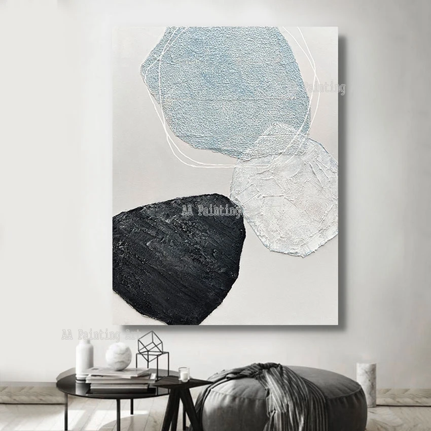 

Картина маслом на холсте без рамы, простые абстрактные камни, акриловое настенное искусство, современное домашнее искусство, входные витрины Новинка