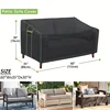 The courtyard sofa cover is waterproof, the double seat balcony two person sofa cover, the 600D thickens the heavy-duty outdoor 4