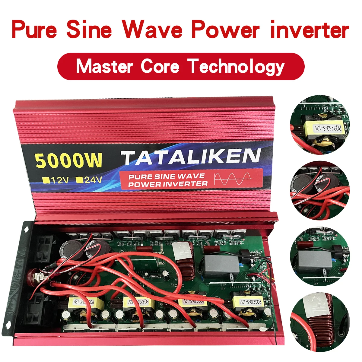 50 60hz power solar transformer pure sine 02