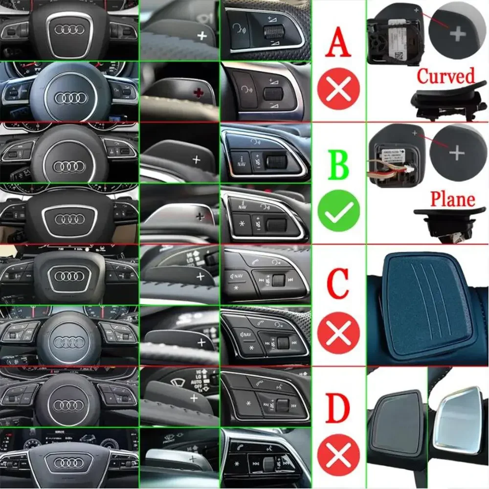 Aluminum Steering Wheel Paddle Shifter Extension For Audi A3 S3 8V A4 S4 A5 S5 B8.5 A6 S6 A7 S7 C7 Q5 Q7 2013 2014 2015